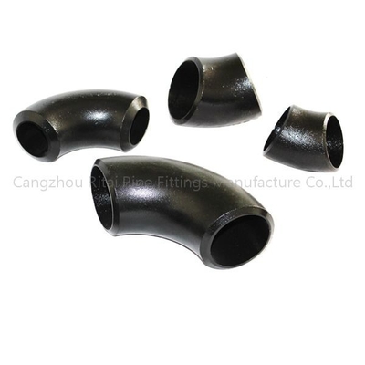 SMLS Schedule 80 Phụ kiện đường ống đen A53 GR.B Sch40 Cút áp lực cao LR 45 độ