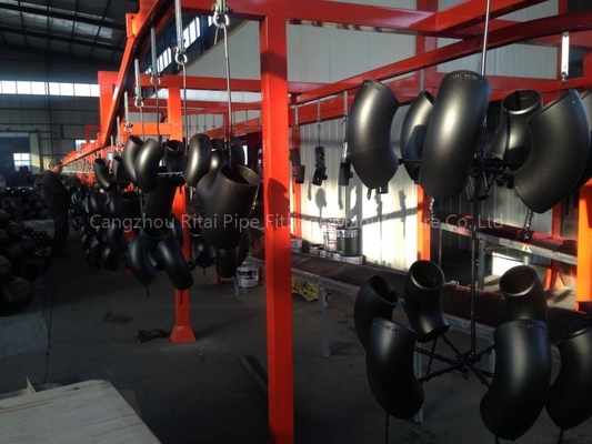 ASTM A234 WPB Phụ kiện đường ống hàn bằng thép cacbon Sch 40 Sch 80 90 độ đen