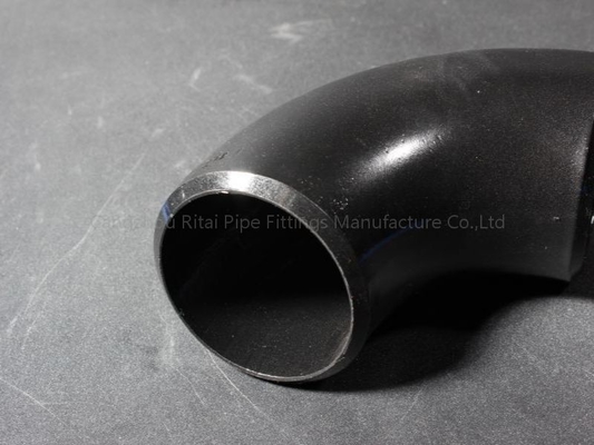 ASTM A234 WPB Phụ kiện đường ống hàn bằng thép cacbon Sch 40 Sch 80 90 độ đen