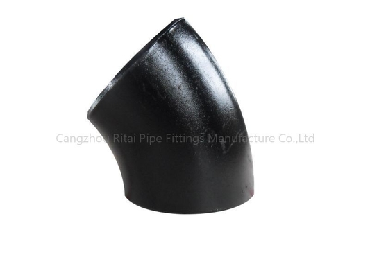 ASTM A234 WPB Phụ kiện đường ống hàn bằng thép cacbon Sch 40 Sch 80 90 độ đen