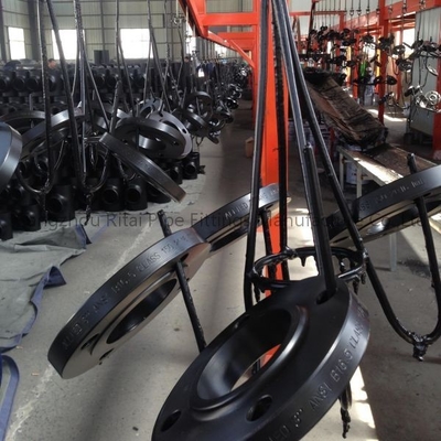 PN16 Mặt bích thép carbon ANSI B16 5 Trượt trên A105N Dầu chống rỉ khớp nối
