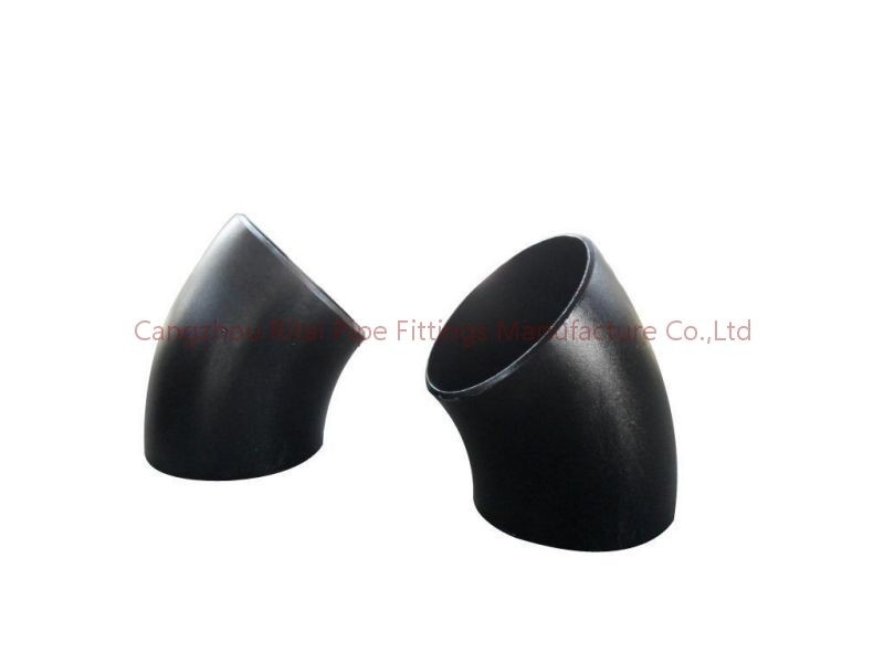 ASTM B16.9 Phụ kiện đường ống hàn BW A234 WPB, khuỷu tay bán kính ngắn 45 độ
